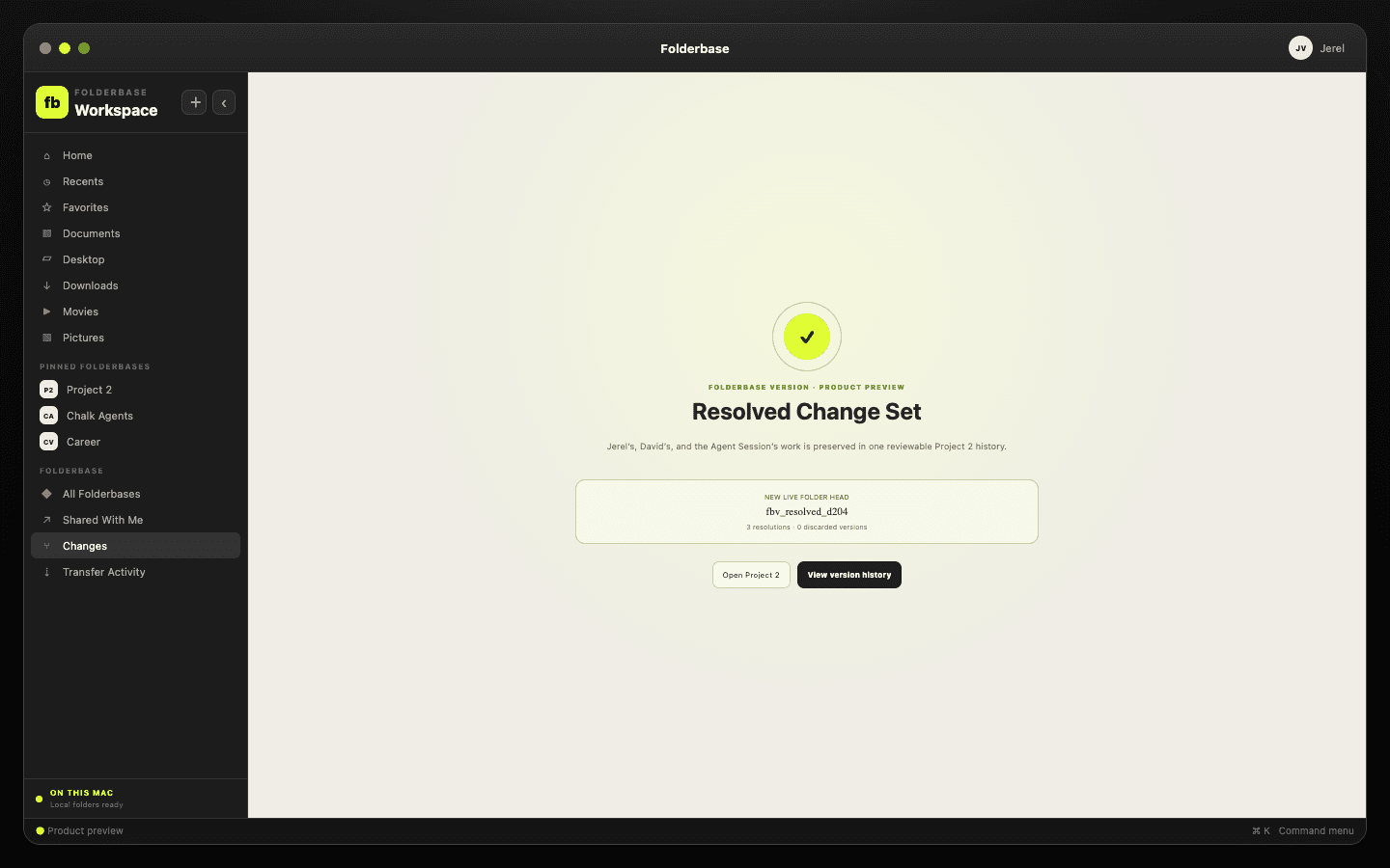 Resolved Change Set
